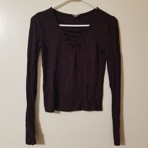 Sexy maroon long sleeve